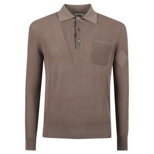 Ballantyne Textured Knit Long-Sleeved Polo - NWT